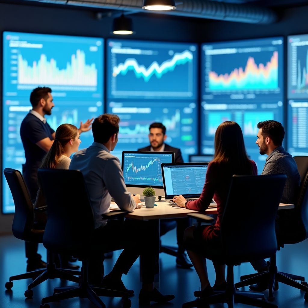 Equipo de FinTech Argentina trabajando en oficina colaborativa